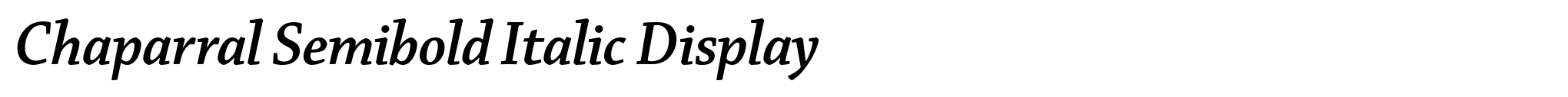 Chaparral Semibold Italic Display image
